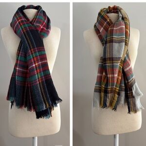 Tartan Blanket Scarf - Set of 2 Scarves